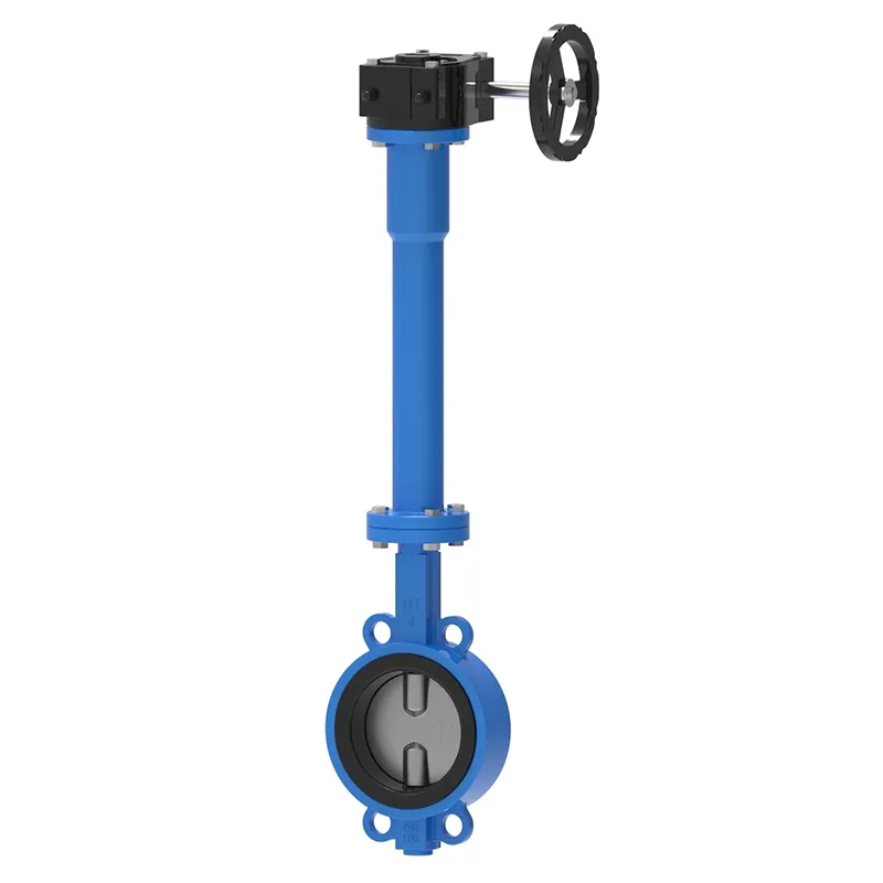 Gear Wafer Butterfly Valve Удължено стебло